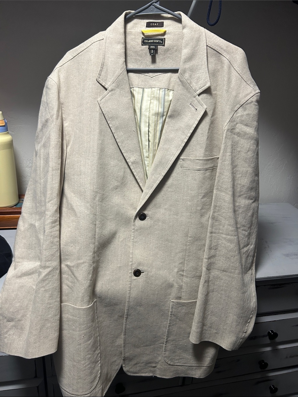 Tommy Bahama Island Soft Mens XXL Linen Blend Blazer Sport Coat Neutral 2 Button
